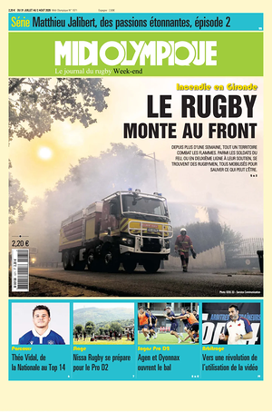 Une de Midi Olympique du jour - Journal sports