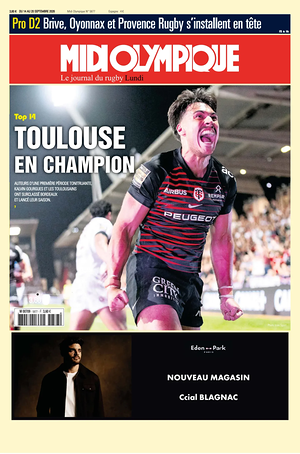 Une de Midi Olympique du jour - Journal sports