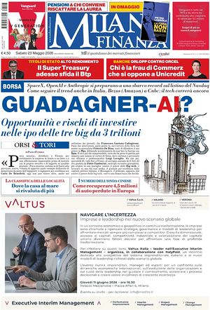 Prima pagina MF Milano Finanza di oggi - Quotidiano finanza