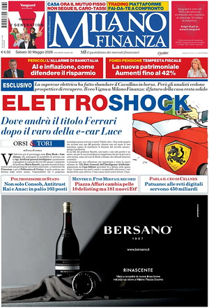 Prima pagina MF Milano Finanza di oggi - Quotidiano finanza