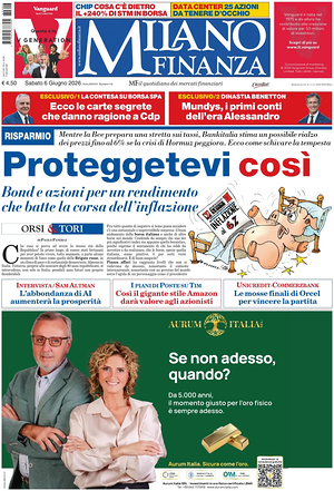 Prima pagina MF Milano Finanza di oggi - Quotidiano finanza