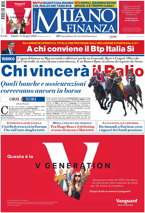 Prima pagina MF Milano Finanza di oggi - Quotidiano finanza