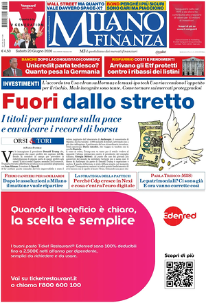 Prima pagina MF Milano Finanza di oggi - Quotidiano finanza