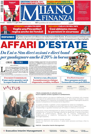Prima pagina MF Milano Finanza di oggi - Quotidiano finanza