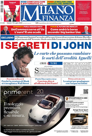 Prima pagina MF Milano Finanza di oggi - Quotidiano finanza