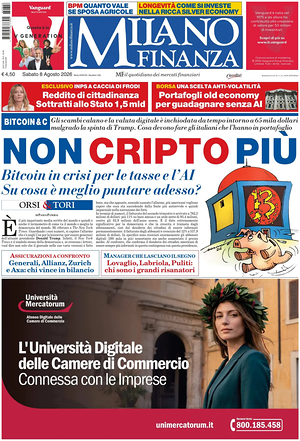 Prima pagina MF Milano Finanza di oggi - Quotidiano finanza