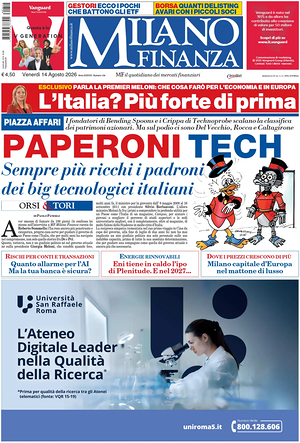 Prima pagina MF Milano Finanza di oggi - Quotidiano finanza