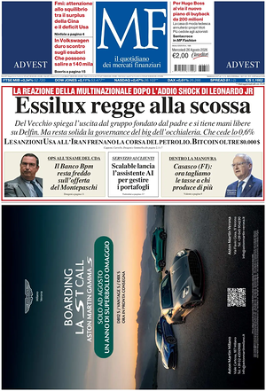 Prima pagina MF Milano Finanza di oggi - Quotidiano finanza