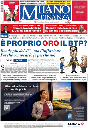 Prima pagina MF Milano Finanza di oggi - Quotidiano finanza