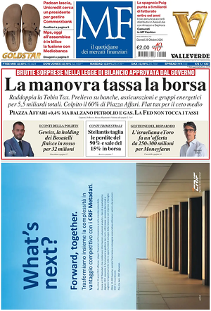 MF Milano Finanza prima pagina