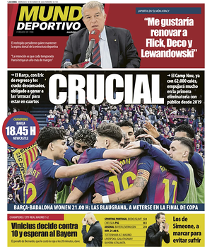 Prima pagina Mundo Deportivo di oggi - Quotidiano sport