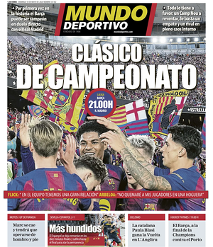 Prima pagina Mundo Deportivo di oggi - Quotidiano sport