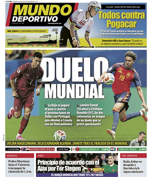 Prima pagina Mundo Deportivo di oggi - Quotidiano sport