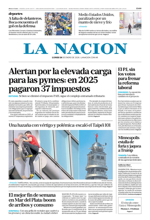 Prima pagina La Nacion di oggi - Quotidiano estero