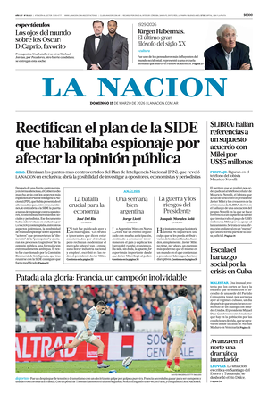 Prima pagina La Nacion di oggi - Quotidiano estero