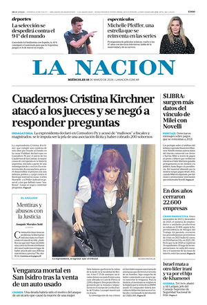 Prima pagina La Nacion di oggi - Quotidiano estero
