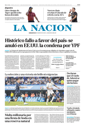 Prima pagina La Nacion di oggi - Quotidiano estero