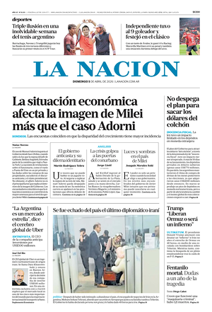 Prima pagina La Nacion di oggi - Quotidiano estero