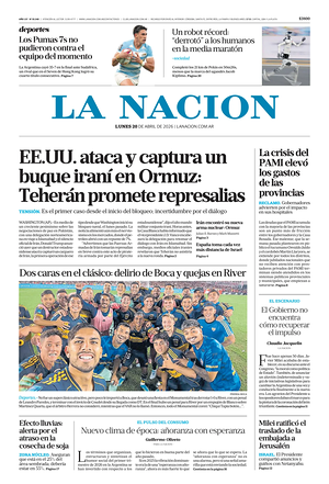 Prima pagina La Nacion di oggi - Quotidiano estero