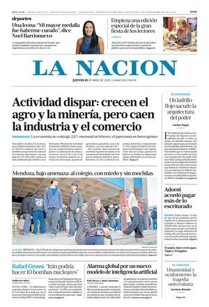 Prima pagina La Nacion di oggi - Quotidiano estero
