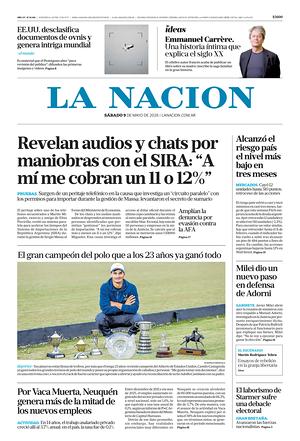 Prima pagina La Nacion di oggi - Quotidiano estero