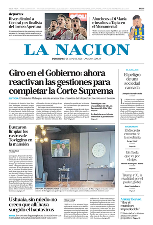 Prima pagina La Nacion di oggi - Quotidiano estero