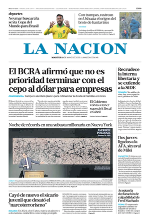 Prima pagina La Nacion di oggi - Quotidiano estero