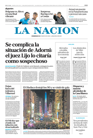 Prima pagina La Nacion di oggi - Quotidiano estero