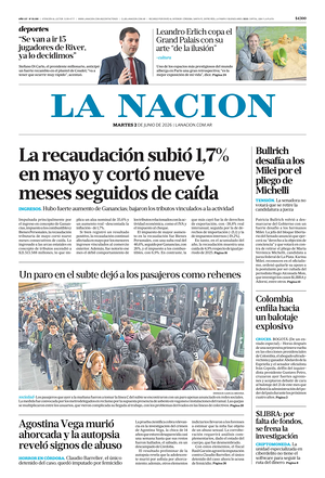 Prima pagina La Nacion di oggi - Quotidiano estero