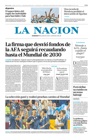 Prima pagina La Nacion di oggi - Quotidiano estero