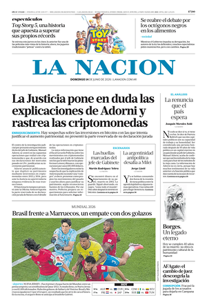Prima pagina La Nacion di oggi - Quotidiano estero
