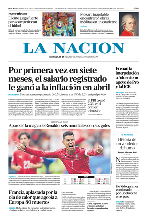 Prima pagina La Nacion di oggi - Quotidiano estero