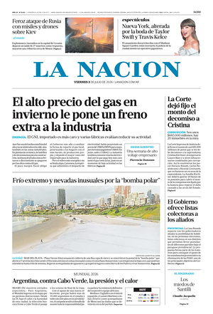 Prima pagina La Nacion di oggi - Quotidiano estero