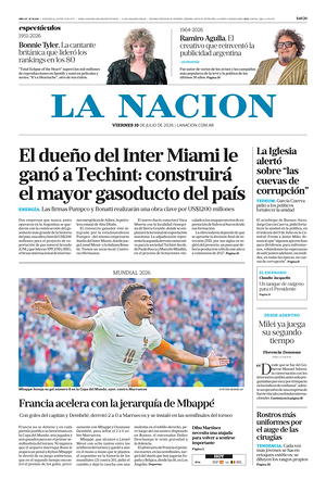 Prima pagina La Nacion di oggi - Quotidiano estero
