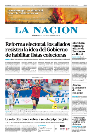 Prima pagina La Nacion di oggi - Quotidiano estero