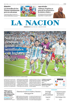 Prima pagina La Nacion di oggi - Quotidiano estero