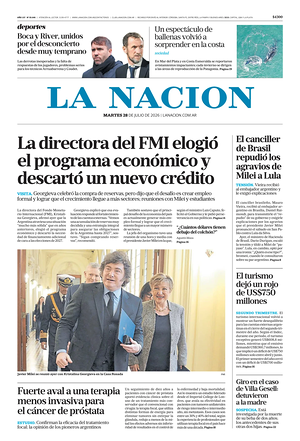 Prima pagina La Nacion di oggi - Quotidiano estero