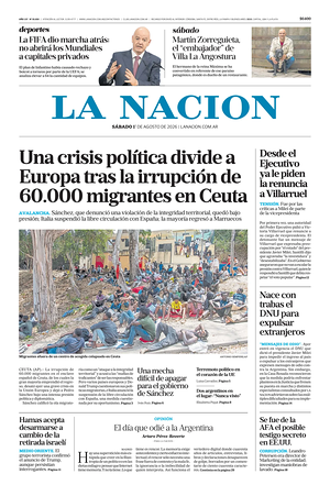 Prima pagina La Nacion di oggi - Quotidiano estero