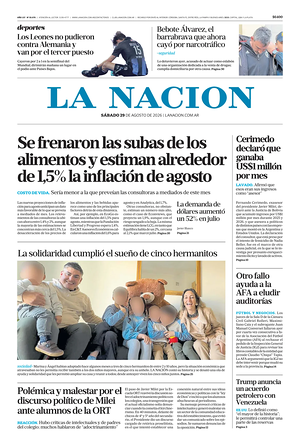 Prima pagina La Nacion di oggi - Quotidiano estero