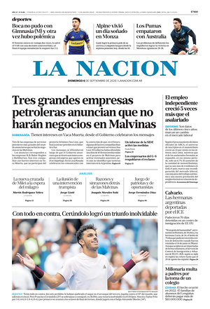 Prima pagina La Nacion di oggi - Quotidiano estero