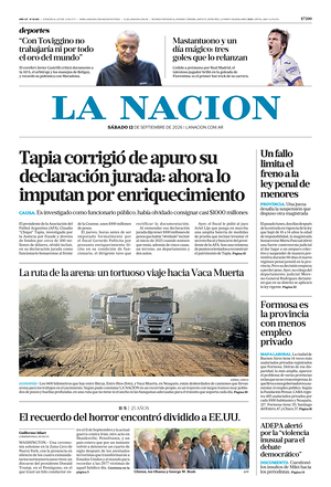 Prima pagina La Nacion di oggi - Quotidiano estero