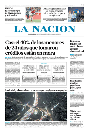 Prima pagina La Nacion di oggi - Quotidiano estero