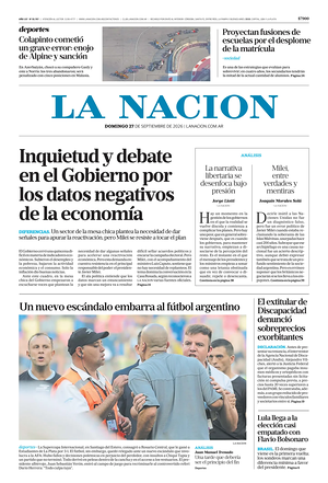 Prima pagina La Nacion di oggi - Quotidiano estero