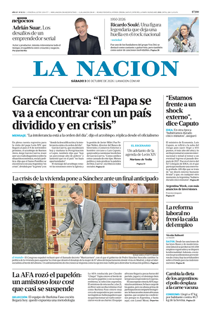 Prima pagina La Nacion di oggi - Quotidiano estero