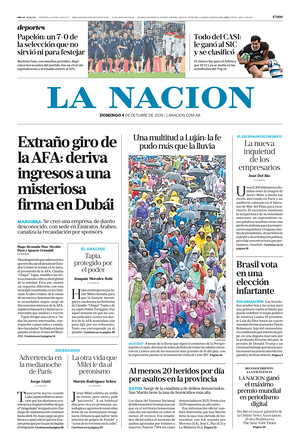 Prima pagina La Nacion di oggi - Quotidiano estero