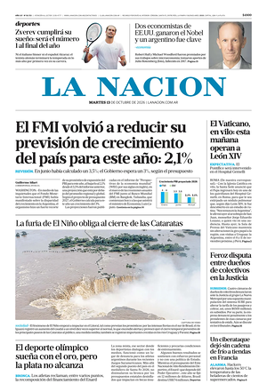 Prima pagina La Nacion di oggi - Quotidiano estero