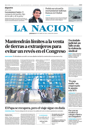 Prima pagina La Nacion di oggi - Quotidiano estero