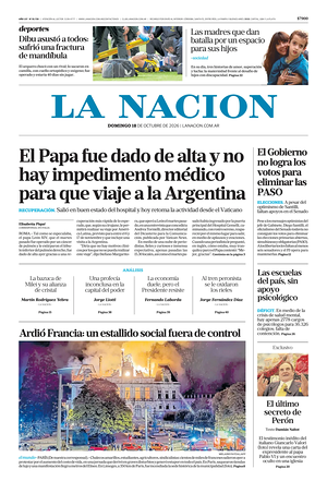 Prima pagina La Nacion di oggi - Quotidiano estero