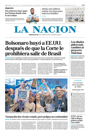 Prima pagina La Nacion di oggi - Quotidiano estero