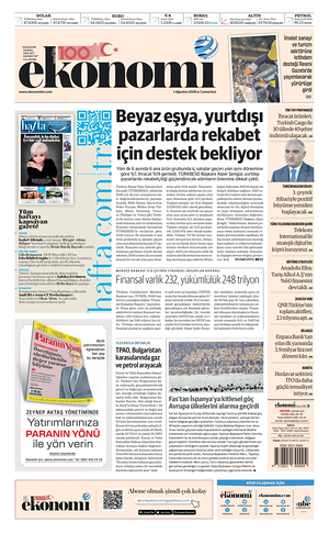 Bugünkü Nasıl Bir Ekonomi manşeti ve ilk sayfası - ekonomi gazetesi